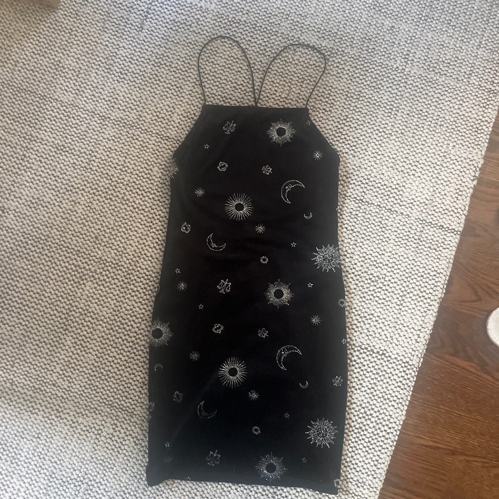 Black velvet dress